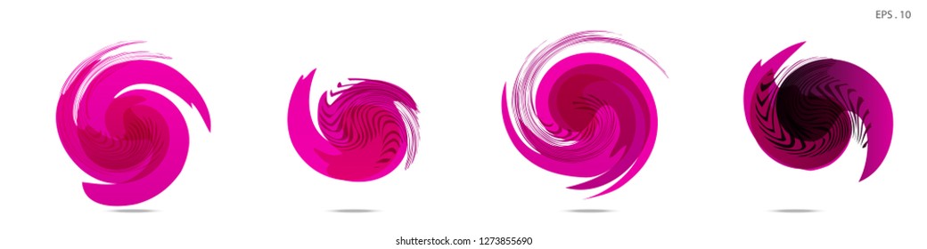 Collection of modern abstract graphic elements. Vortex vector background. Templates for logo design, leaflets or presentations. Vector illustration