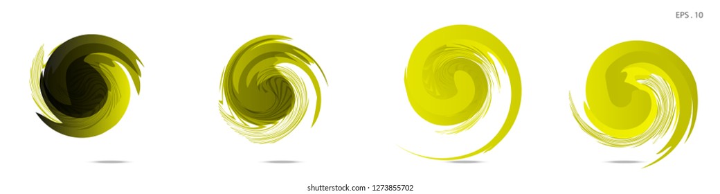 Collection of modern abstract graphic elements. Vortex vector background. Templates for logo design, leaflets or presentations. Vector illustration