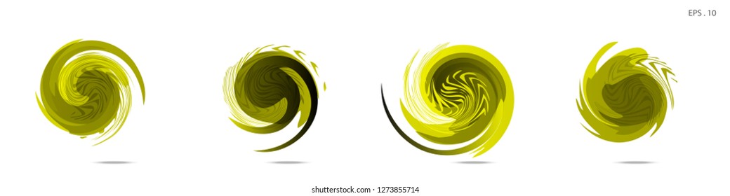 Collection of modern abstract graphic elements. Vortex vector background. Templates for logo design, leaflets or presentations. Vector illustration