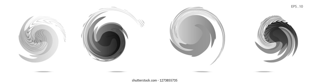 Collection of modern abstract graphic elements. Vortex vector background. Templates for logo design, leaflets or presentations. Vector illustration