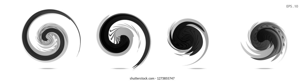 Collection of modern abstract graphic elements. Vortex vector background. Templates for logo design, leaflets or presentations. Vector illustration