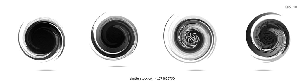 Collection of modern abstract graphic elements. Vortex vector background. Templates for logo design, leaflets or presentations. Vector illustration