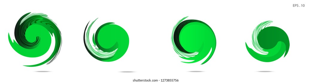 Collection of modern abstract graphic elements. Vortex vector background. Templates for logo design, leaflets or presentations. Vector illustration