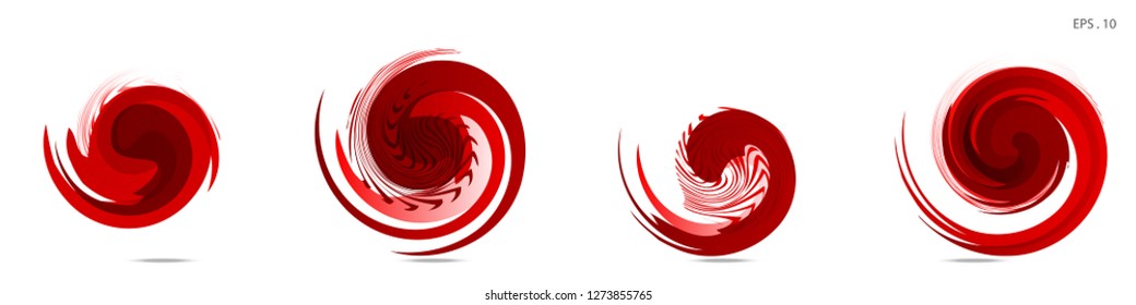 Collection of modern abstract graphic elements. Vortex vector background. Templates for logo design, leaflets or presentations. Vector illustration