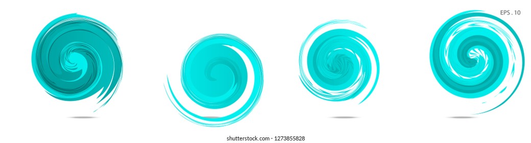 Collection of modern abstract graphic elements. Vortex vector background. Templates for logo design, leaflets or presentations. Vector illustration