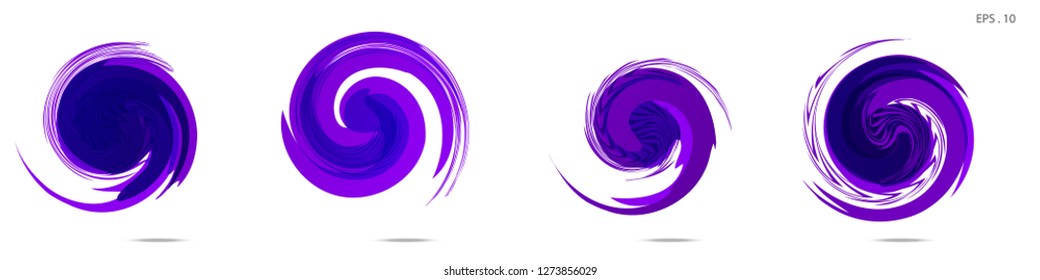 Collection of modern abstract graphic elements. Vortex vector background. Templates for logo design, leaflets or presentations. Vector illustration