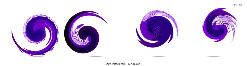 Collection of modern abstract graphic elements. Vortex vector background. Templates for logo design, leaflets or presentations. Vector illustration