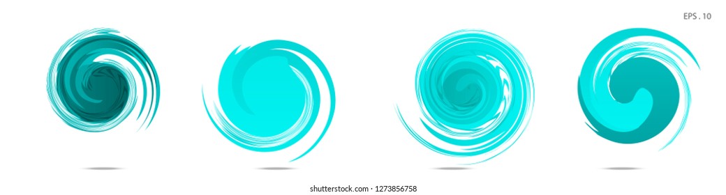 Collection of modern abstract graphic elements. Vortex vector background. Templates for logo design, leaflets or presentations. Vector illustration