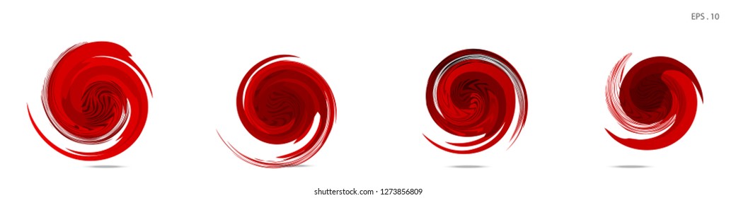 Collection of modern abstract graphic elements. Vortex vector background. Templates for logo design, leaflets or presentations. Vector illustration