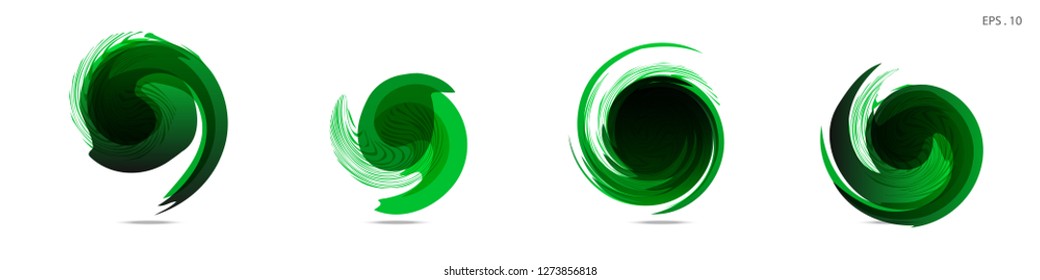 Collection of modern abstract graphic elements. Vortex vector background. Templates for logo design, leaflets or presentations. Vector illustration