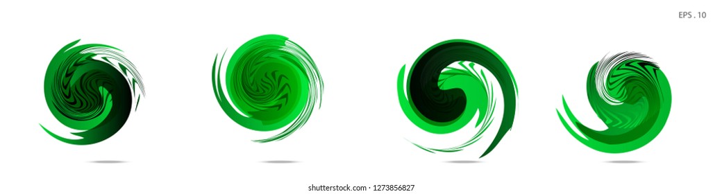 Collection of modern abstract graphic elements. Vortex vector background. Templates for logo design, leaflets or presentations. Vector illustration