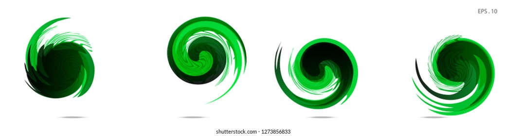 Collection of modern abstract graphic elements. Vortex vector background. Templates for logo design, leaflets or presentations. Vector illustration