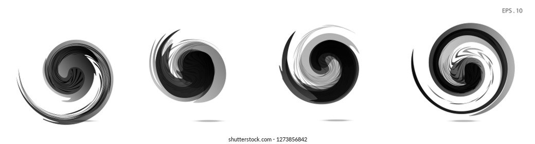 Collection of modern abstract graphic elements. Vortex vector background. Templates for logo design, leaflets or presentations. Vector illustration
