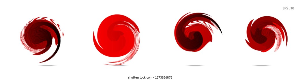 Collection of modern abstract graphic elements. Vortex vector background. Templates for logo design, leaflets or presentations. Vector illustration