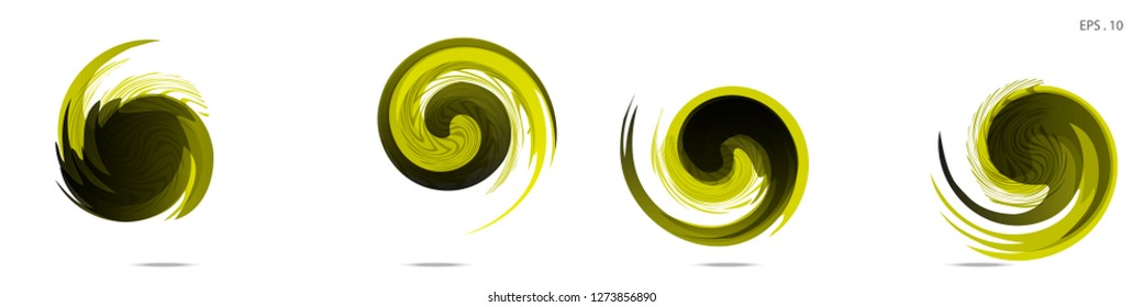 Collection of modern abstract graphic elements. Vortex vector background. Templates for logo design, leaflets or presentations. Vector illustration