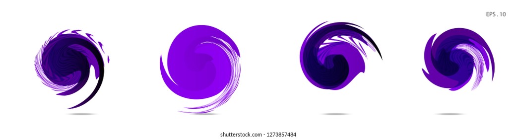 Collection of modern abstract graphic elements. Vortex vector background. Templates for logo design, leaflets or presentations. Vector illustration