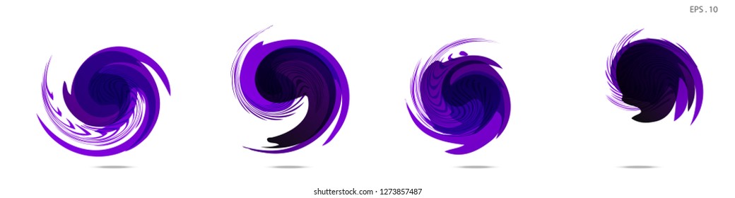 Collection of modern abstract graphic elements. Vortex vector background. Templates for logo design, leaflets or presentations. Vector illustration