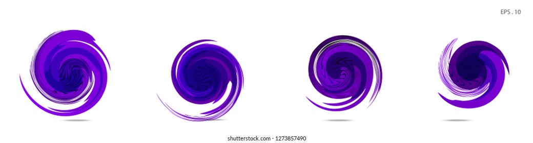Collection of modern abstract graphic elements. Vortex vector background. Templates for logo design, leaflets or presentations. Vector illustration