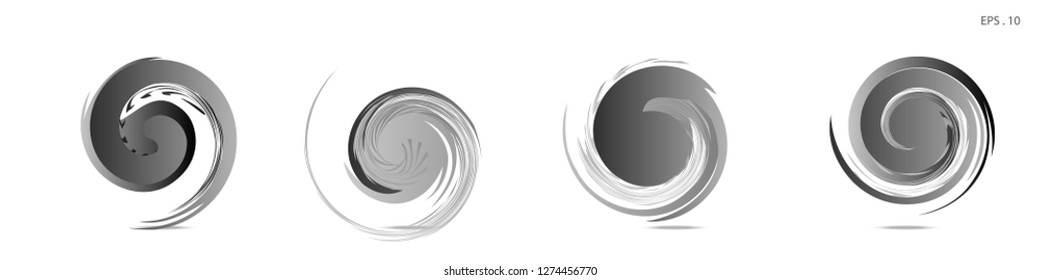 Collection of modern abstract graphic elements. Vortex vector background. Templates for logo design, leaflets or presentations. Vector illustration