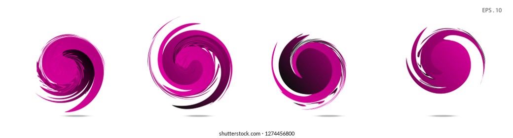 Collection of modern abstract graphic elements. Vortex vector background. Templates for logo design, leaflets or presentations. Vector illustration
