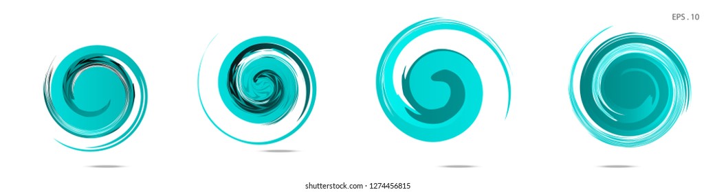 Collection of modern abstract graphic elements. Vortex vector background. Templates for logo design, leaflets or presentations. Vector illustration