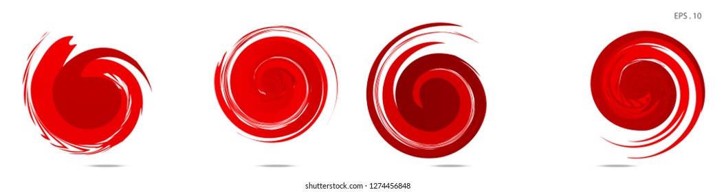 Collection of modern abstract graphic elements. Vortex vector background. Templates for logo design, leaflets or presentations. Vector illustration