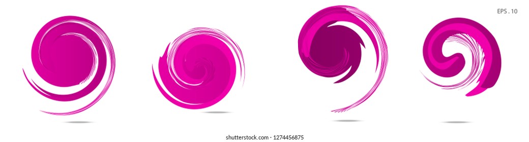 Collection of modern abstract graphic elements. Vortex vector background. Templates for logo design, leaflets or presentations. Vector illustration