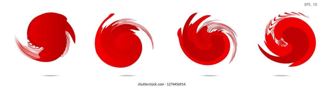 Collection of modern abstract graphic elements. Vortex vector background. Templates for logo design, leaflets or presentations. Vector illustration