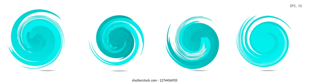 Collection of modern abstract graphic elements. Vortex vector background. Templates for logo design, leaflets or presentations. Vector illustration