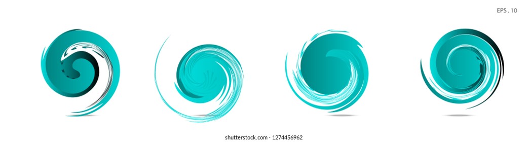 Collection of modern abstract graphic elements. Vortex vector background. Templates for logo design, leaflets or presentations. Vector illustration