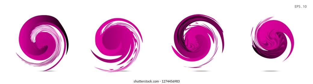 Collection of modern abstract graphic elements. Vortex vector background. Templates for logo design, leaflets or presentations. Vector illustration
