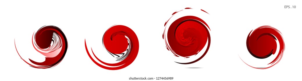 Collection of modern abstract graphic elements. Vortex vector background. Templates for logo design, leaflets or presentations. Vector illustration