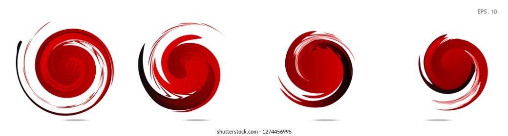 Collection of modern abstract graphic elements. Vortex vector background. Templates for logo design, leaflets or presentations. Vector illustration