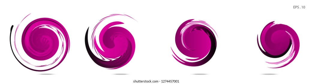 Collection of modern abstract graphic elements. Vortex vector background. Templates for logo design, leaflets or presentations. Vector illustration