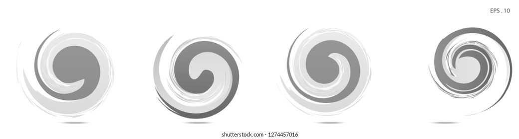 Collection of modern abstract graphic elements. Vortex vector background. Templates for logo design, leaflets or presentations. Vector illustration