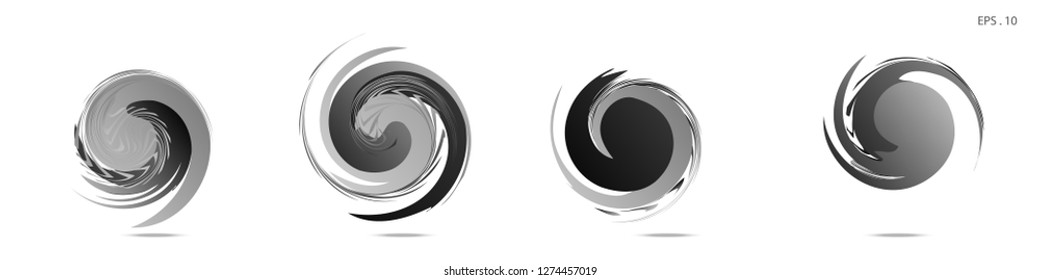 Collection of modern abstract graphic elements. Vortex vector background. Templates for logo design, leaflets or presentations. Vector illustration