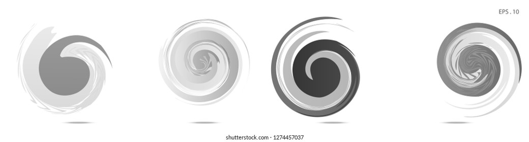 Collection of modern abstract graphic elements. Vortex vector background. Templates for logo design, leaflets or presentations. Vector illustration
