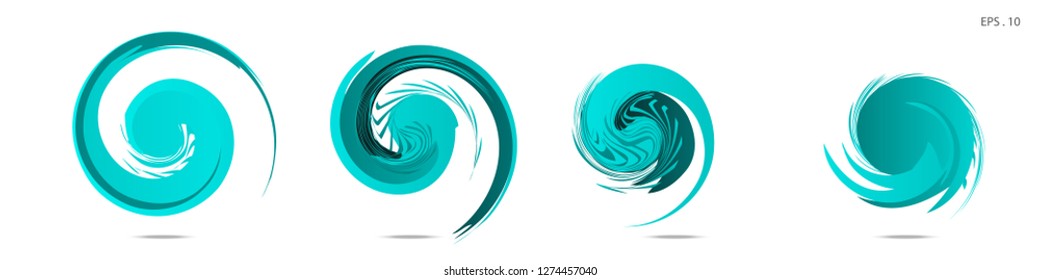 Collection of modern abstract graphic elements. Vortex vector background. Templates for logo design, leaflets or presentations. Vector illustration