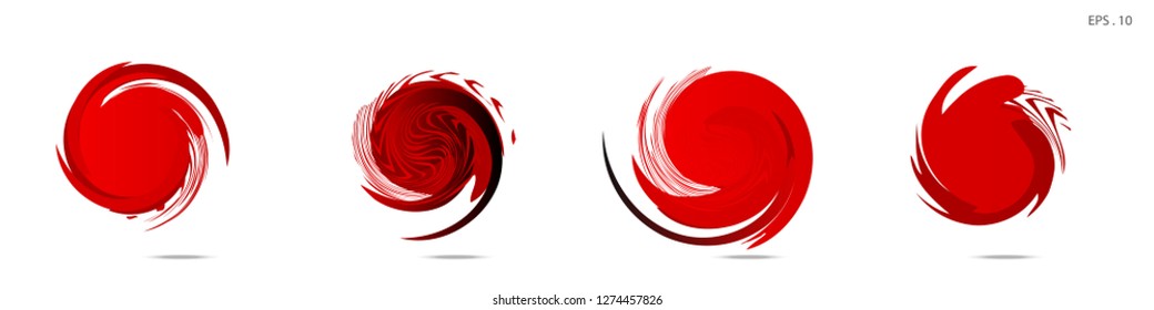 Collection of modern abstract graphic elements. Vortex vector background. Templates for logo design, leaflets or presentations. Vector illustration