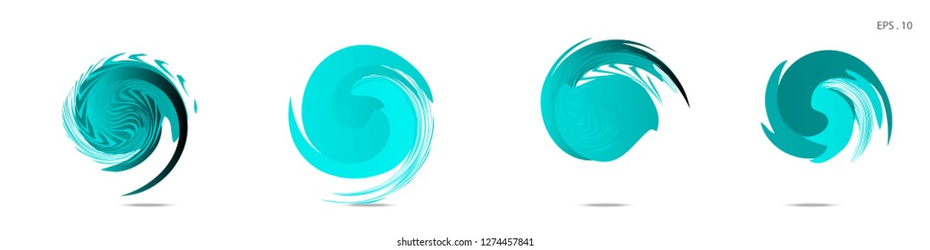 Collection of modern abstract graphic elements. Vortex vector background. Templates for logo design, leaflets or presentations. Vector illustration