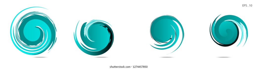 Collection of modern abstract graphic elements. Vortex vector background. Templates for logo design, leaflets or presentations. Vector illustration