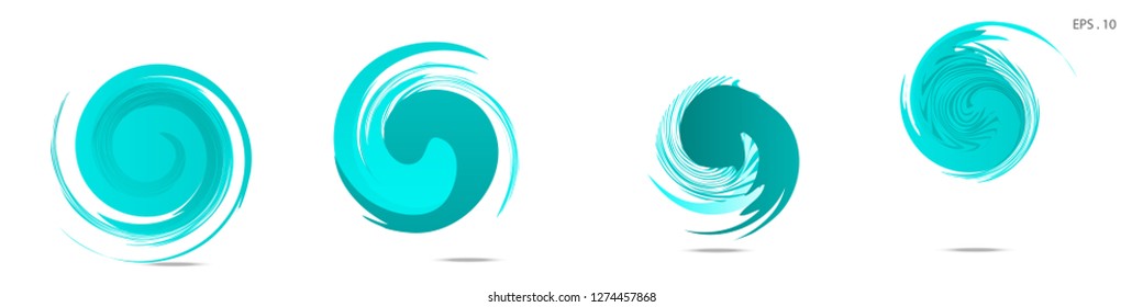 Collection of modern abstract graphic elements. Vortex vector background. Templates for logo design, leaflets or presentations. Vector illustration