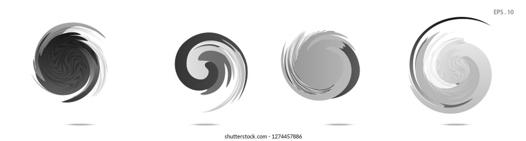 Collection of modern abstract graphic elements. Vortex vector background. Templates for logo design, leaflets or presentations. Vector illustration