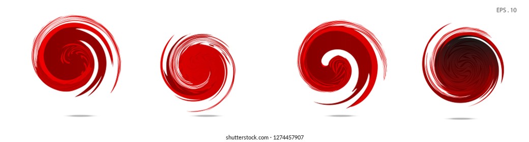 Collection of modern abstract graphic elements. Vortex vector background. Templates for logo design, leaflets or presentations. Vector illustration