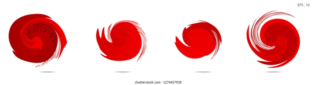 Collection of modern abstract graphic elements. Vortex vector background. Templates for logo design, leaflets or presentations. Vector illustration
