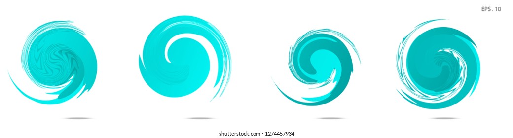 Collection of modern abstract graphic elements. Vortex vector background. Templates for logo design, leaflets or presentations. Vector illustration