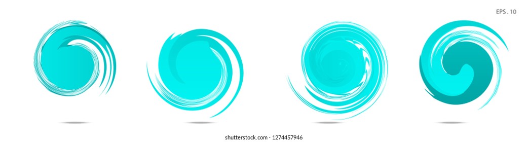 Collection of modern abstract graphic elements. Vortex vector background. Templates for logo design, leaflets or presentations. Vector illustration