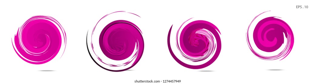 Collection of modern abstract graphic elements. Vortex vector background. Templates for logo design, leaflets or presentations. Vector illustration