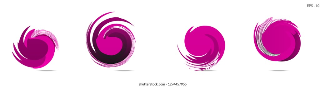 Collection of modern abstract graphic elements. Vortex vector background. Templates for logo design, leaflets or presentations. Vector illustration