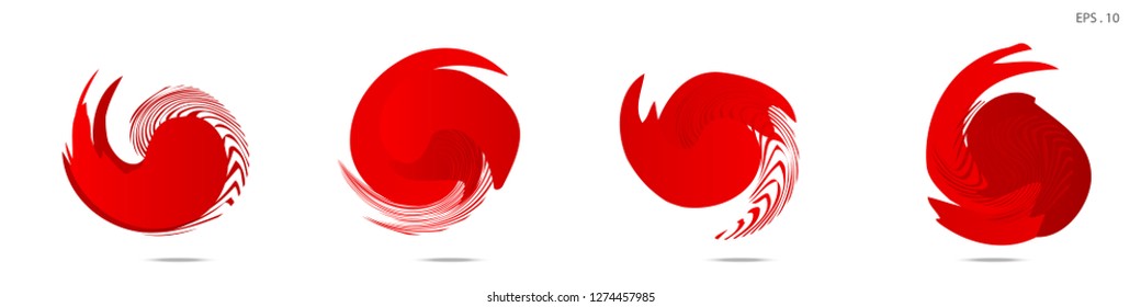 Collection of modern abstract graphic elements. Vortex vector background. Templates for logo design, leaflets or presentations. Vector illustration